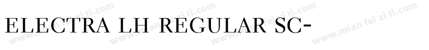 electra lh regular sc字体转换